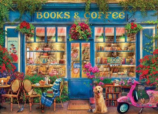 Produktbild: Eurographics 6000-5869 - Books & Coffee, Buchladen-Café, Puzzle, 1000 Teile