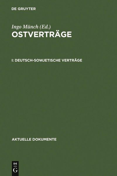 Produktbild: Deutsch-sowjetische Vertr&auml;ge