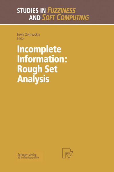 Produktbild: Incomplete Information: Rough Set Analysis