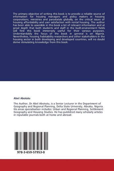 Produktbild: Users' Satisfaction with Public and Private Rental Housing in Nigeria