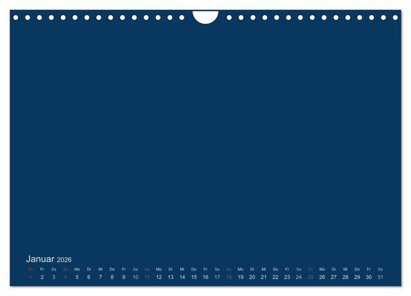 Produktbild: Bastelkalender - Dunkelblau (Wandkalender 2026 DIN A4 quer), CALVENDO Monatskalender