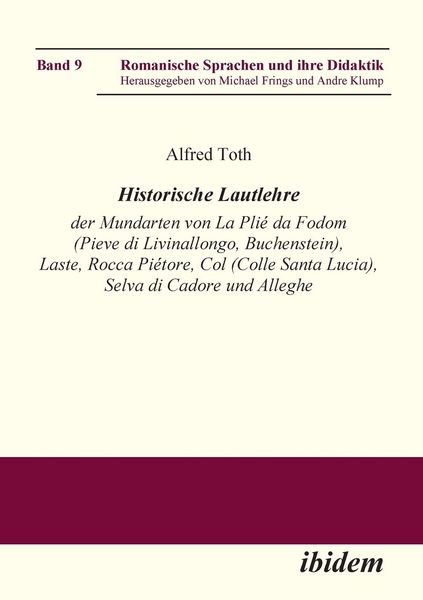 Produktbild: Toth, A: Historische Lautlehre der Mundarten von La Pli&eacute; da