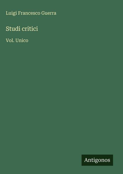 Produktbild: Studi critici