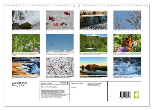 Produktbild: Zauberhaftes Mangfalltal (Wandkalender 2026 DIN A3 quer), CALVENDO Monatskalender