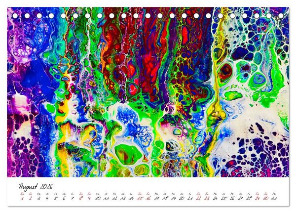 Produktbild: Abstrakte Regenbogen (Tischkalender 2026 DIN A5 quer), CALVENDO Monatskalender