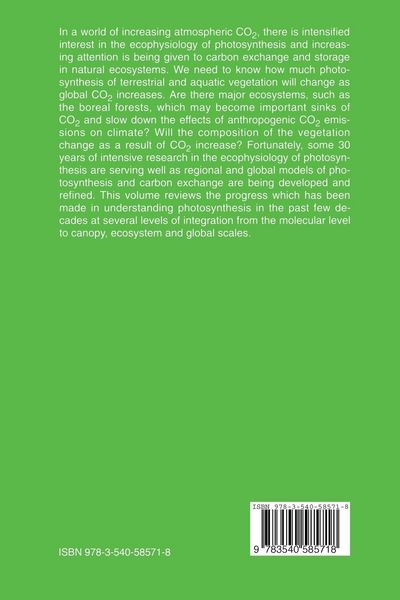 Produktbild: Ecophysiology of Photosynthesis