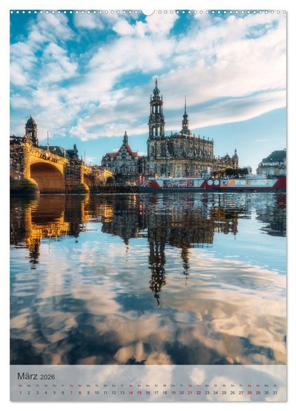 Produktbild: Elbstadt Dresden (Wandkalender 2026 DIN A2 hoch), CALVENDO Monatskalender