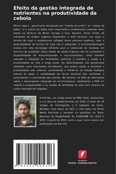 Produktbild: Efeito da gest&atilde;o integrada de nutrientes na produtividade da cebola