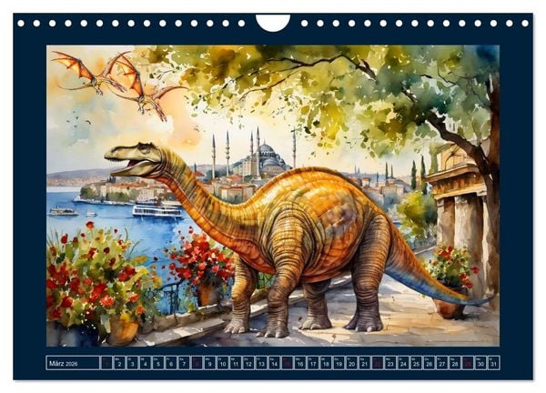 Produktbild: Dinosaurier erobern die Welt zur&uuml;ck (Wandkalender 2026 DIN A4 quer), CALVENDO Monatskalender