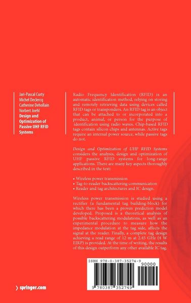 Produktbild: Design and Optimization of Passive UHF RFID Systems