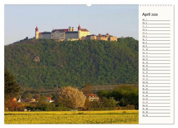 Produktbild: Die Wachau - An der Donau zwischen Melk und Krems (hochwertiger Premium Wandkalender 2026 DIN A2 quer), Kunstdruck in Hochglanz