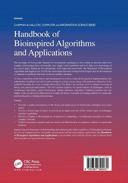 Produktbild: Handbook of Bioinspired Algorithms and Applications
