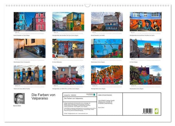Produktbild: Die Farben von Valpara&iacute;so (Wandkalender 2026 DIN A2 quer), CALVENDO Monatskalender