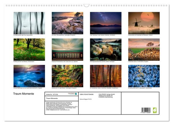 Produktbild: Traum Momente (Wandkalender 2026 DIN A2 quer), CALVENDO Monatskalender