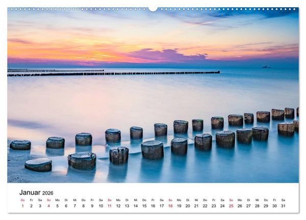 Produktbild: Fischland-Dar&szlig; - Stimmungsvolle Augenblicke (hochwertiger Premium Wandkalender 2026 DIN A2 quer), Kunstdruck in Hochglanz