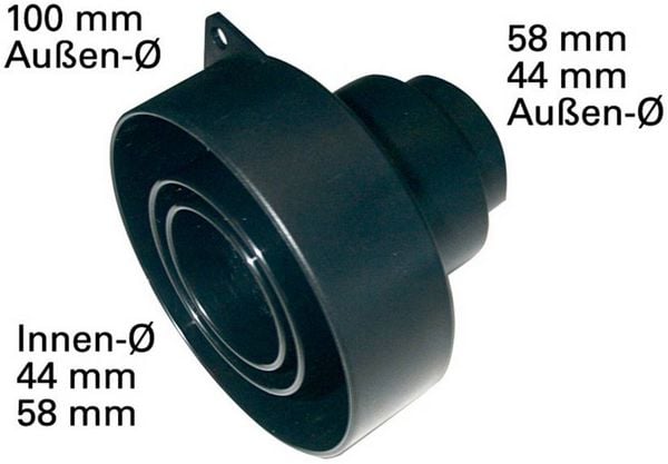 Produktbild: Metabo Multi Absaugadapter Passend f&uuml;r Sauganschluss: 100 mm, 44 mm, 58 mm