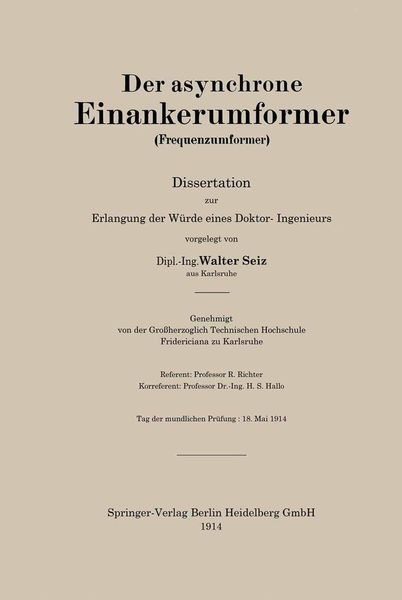 Produktbild: Der asynchrone Einankerumformer (Frequenzumformer)