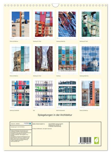 Produktbild: Spiegelungen in der Architektur (Wandkalender 2026 DIN A3 hoch), CALVENDO Monatskalender