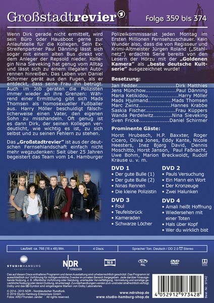Produktbild: Gro&szlig;stadtrevier - Box 24/Folge 359-374 (Staffel 28) [4 DVDs]