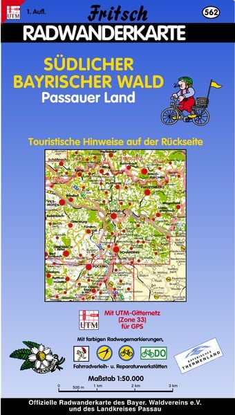 Produktbild: Fritsch Karte - S&uuml;dlicher Bayerischer Wald, Passauer Land, Radwanderkarte