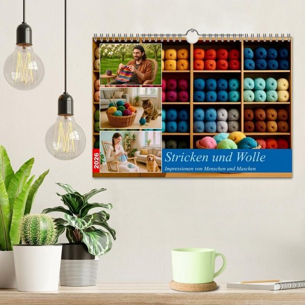 Produktbild: Stricken und Wolle (Wandkalender 2026 DIN A4 quer), CALVENDO Monatskalender