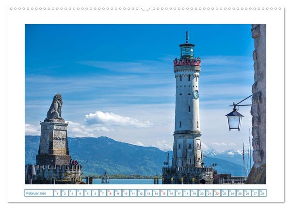 Produktbild: Insel Lindau - Bayerische Perle im Bodensee (Wandkalender 2026 DIN A2 quer), CALVENDO Monatskalender