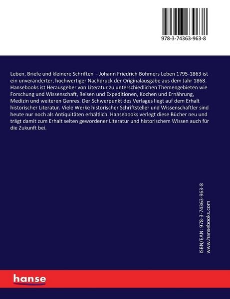 Produktbild: Leben, Briefe und kleinere Schriften