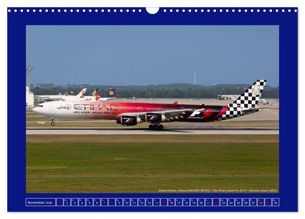 Produktbild: Bunte Airliner (Wandkalender 2026 DIN A3 quer), CALVENDO Monatskalender