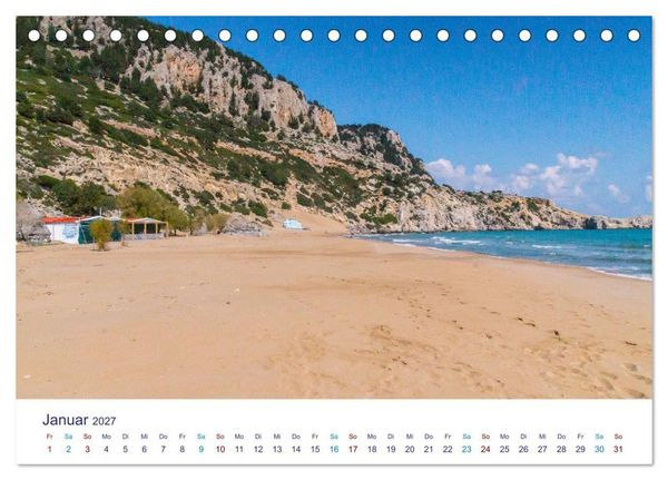 Produktbild: Str&auml;nde der Insel Rhodos (Tischkalender 2027 DIN A5 quer), CALVENDO Monatskalender