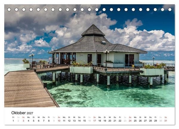 Produktbild: Malediven - Das Paradies im Indischen Ozean I (Tischkalender 2027 DIN A5 quer), CALVENDO Monatskalender