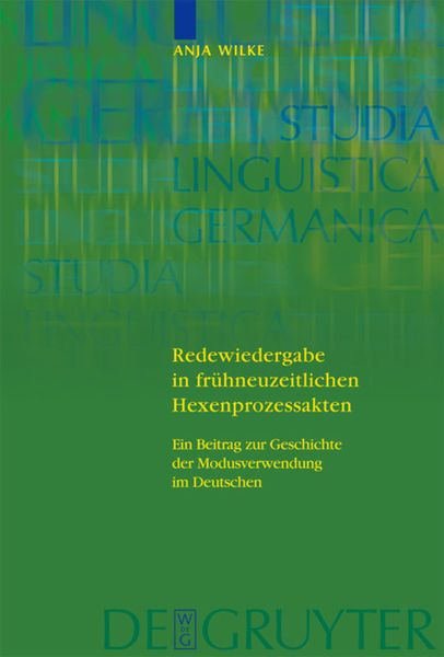 Produktbild: Redewiedergabe in fr&uuml;hneuzeitlichen Hexenprozessakten
