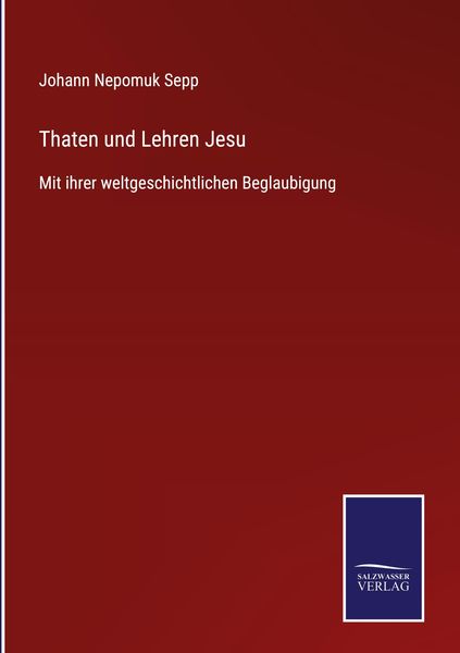 Produktbild: Thaten und Lehren Jesu