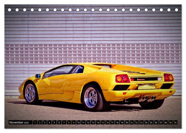 Produktbild: Ein Teufel in Gelb Lamborghini Diablo PHOTOART (Tischkalender 2025 DIN A5 quer), CALVENDO Monatskalender