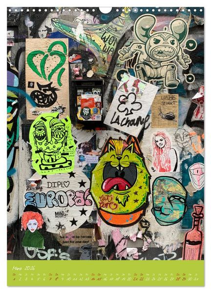 Produktbild: LOVE HAMBURG - STREET ART (Wandkalender 2026 DIN A3 hoch), CALVENDO Monatskalender