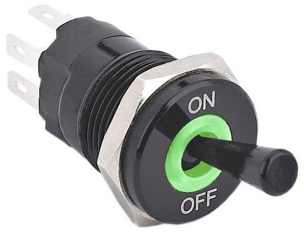 Produktbild: TRU COMPONENTS TC-14378420 Kippschalter 250 V/AC 15A 1 x Ein/Aus IP67 1St.