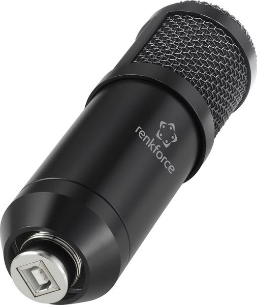 Produktbild: Stand USB-Mikrofon Renkforce RF-MIC-510 &Uuml;bertragungsart (Details):USB inkl. Koffer, inkl Spinne, inkl. Windschutz, inkl. Kabel, inkl. Mikrofoncase
