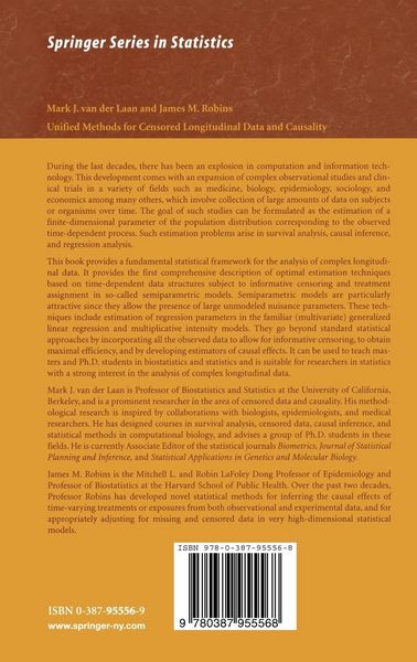 Produktbild: Unified Methods for Censored Longitudinal Data and Causality