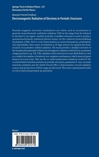 Produktbild: Electromagnetic Radiation of Electrons in Periodic Structures