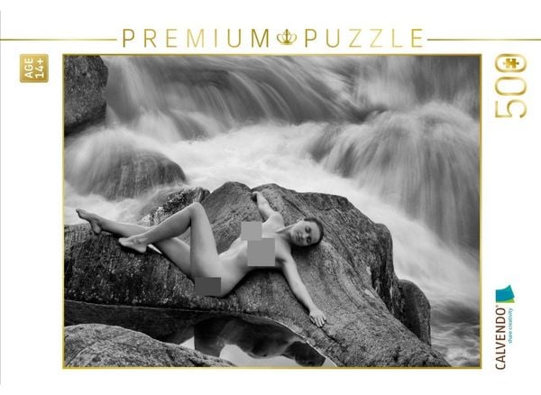 CALVENDO Puzzle Ein Motiv aus dem Kalender nude on the rocks | 500 Teile Lege-Größe 48 × 36 cm Foto-Puzzle für Erwachsene