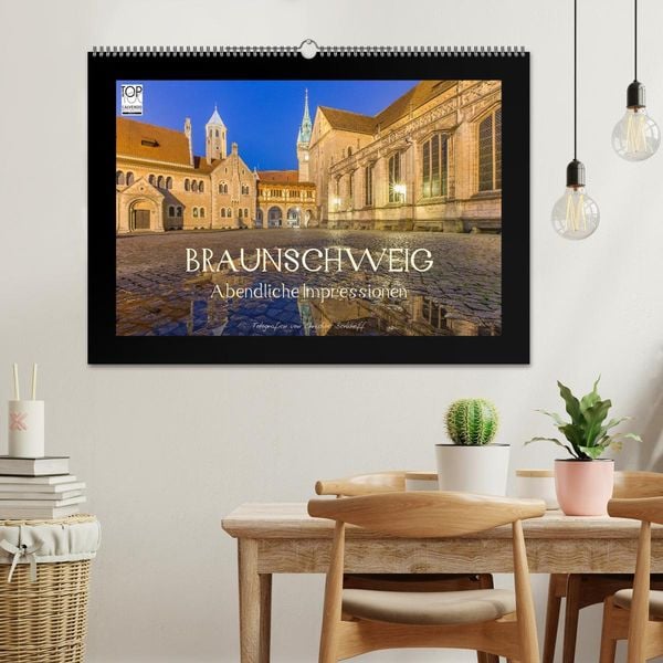 Produktbild: BRAUNSCHWEIG - Abendliche Impressionen (Wandkalender 2026 DIN A2 quer), CALVENDO Monatskalender