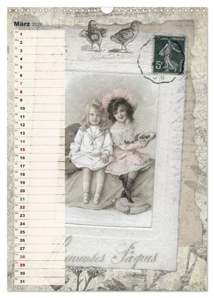 Produktbild: Vintage Welten (Wandkalender 2026 DIN A3 hoch), CALVENDO Monatskalender