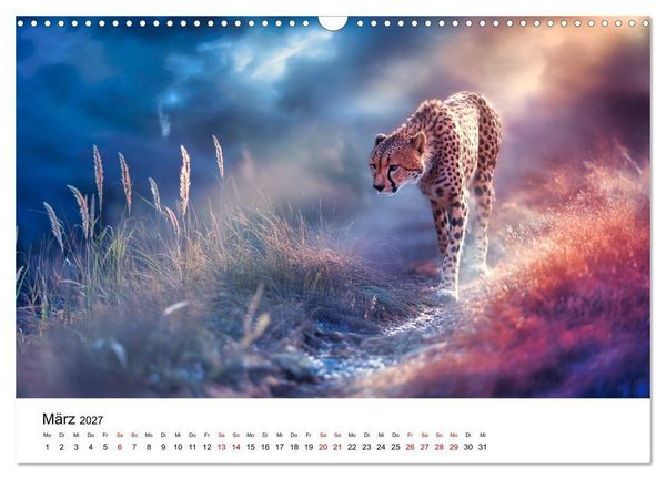 Produktbild: Eleganz und Instinkt - die beeindruckende Welt der Geparden (Wandkalender 2027 DIN A3 quer), CALVENDO Monatskalender