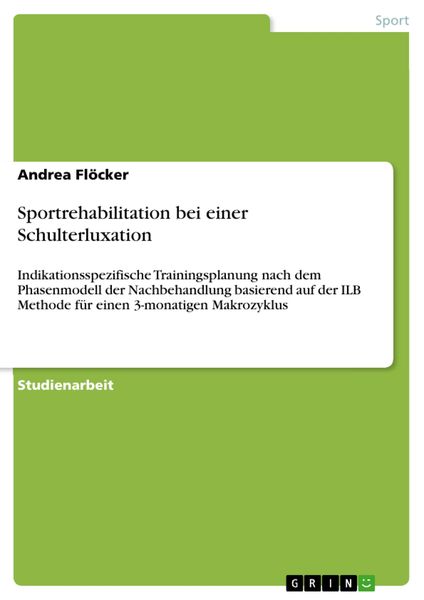 Produktbild: Sportrehabilitation bei einer Schulterluxation