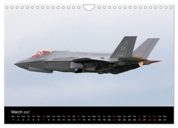 Produktbild: Lockheed Martin F35 Stealth Fighter (Wall Calendar 2027 DIN A4 landscape), CALVENDO 12 Month Wall Calendar