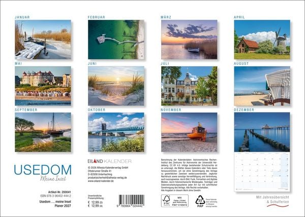 Produktbild: Usedom &hellip;meine Insel Kalender 2027