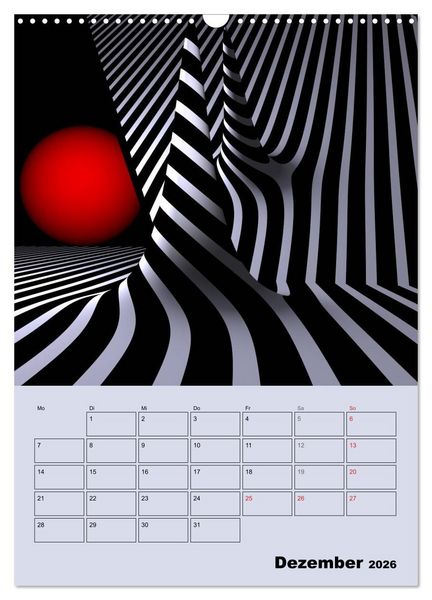 Produktbild: OpArt und mehr (Wandkalender 2026 DIN A3 hoch), CALVENDO Monatskalender