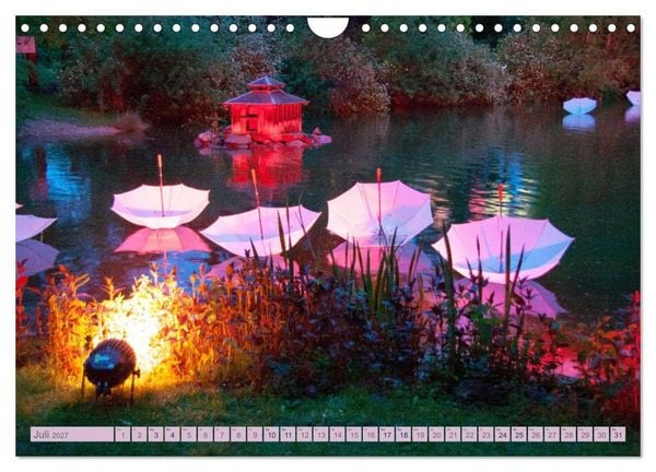 Produktbild: Schirme. Lichtinstallation Idee und Ausf&uuml;hrung des K&uuml;nstler Thomas Mogendorf (Wandkalender 2027 DIN A4 quer), CALVENDO Monatskalender