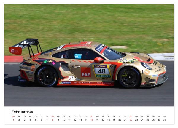 Produktbild: Supersportwagen auf der Rennstrecke (Wandkalender 2026 DIN A4 quer), CALVENDO Monatskalender