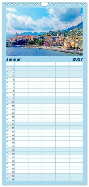 Produktbild: Familienplaner 2027 - Korsika - Farben einer wilden Sch&ouml;nheit mit 5 Spalten (Wandkalender, 21 x 45 cm) CALVENDO
