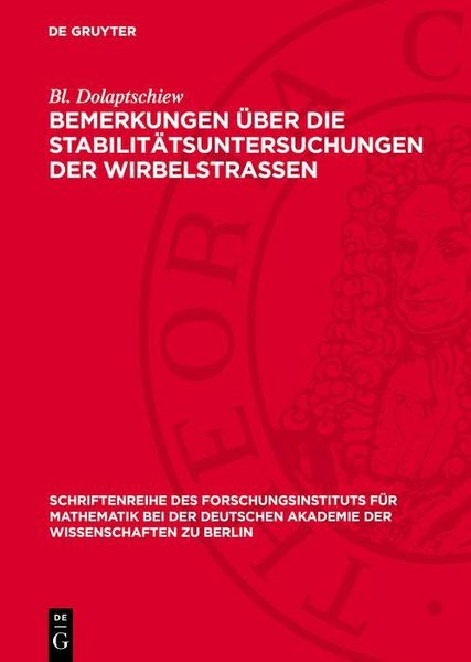 Produktbild: Bemerkungen &uuml;ber die Stabilit&auml;tsuntersuchungen der Wirbelstrassen